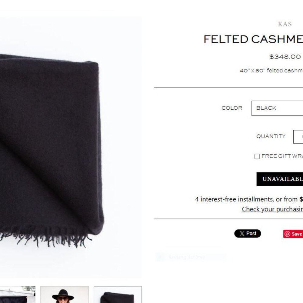 Felted Cashmere Scarf THICK ivory - Picture 16 of 16